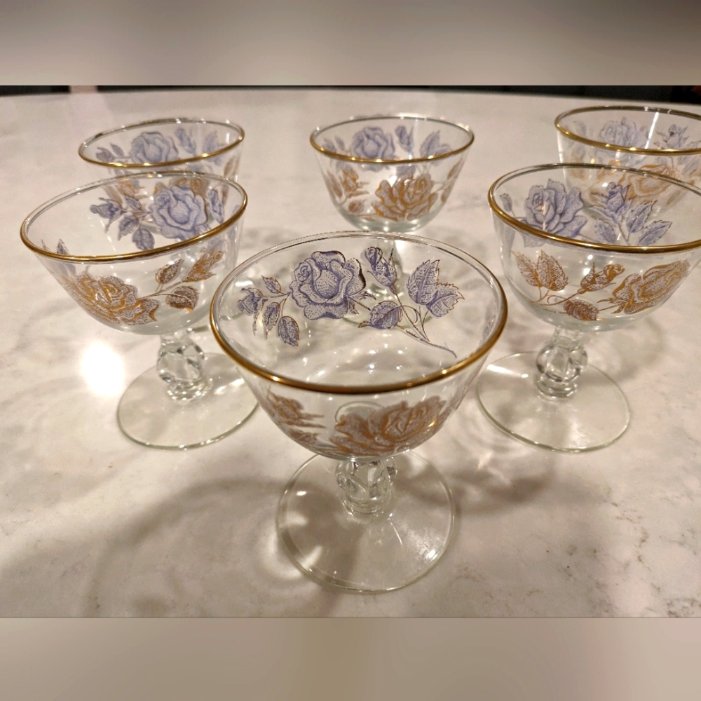Set of 6 crystal wine glassware set with hand blown